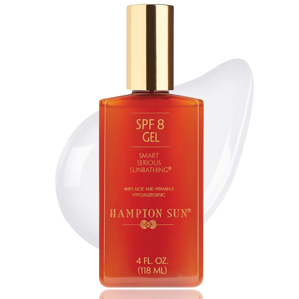 Hampton Sun SPF 8 Classic Sun Gel, Ultra-Hydrating Luxury Sunbathing Gel, Walnut Oil for Deep, Rich, Long Lasting Tan, Anti-Aging with Jojoba Oil, Vitamin E + Aloe Vera, Silky, Lightweight Finish