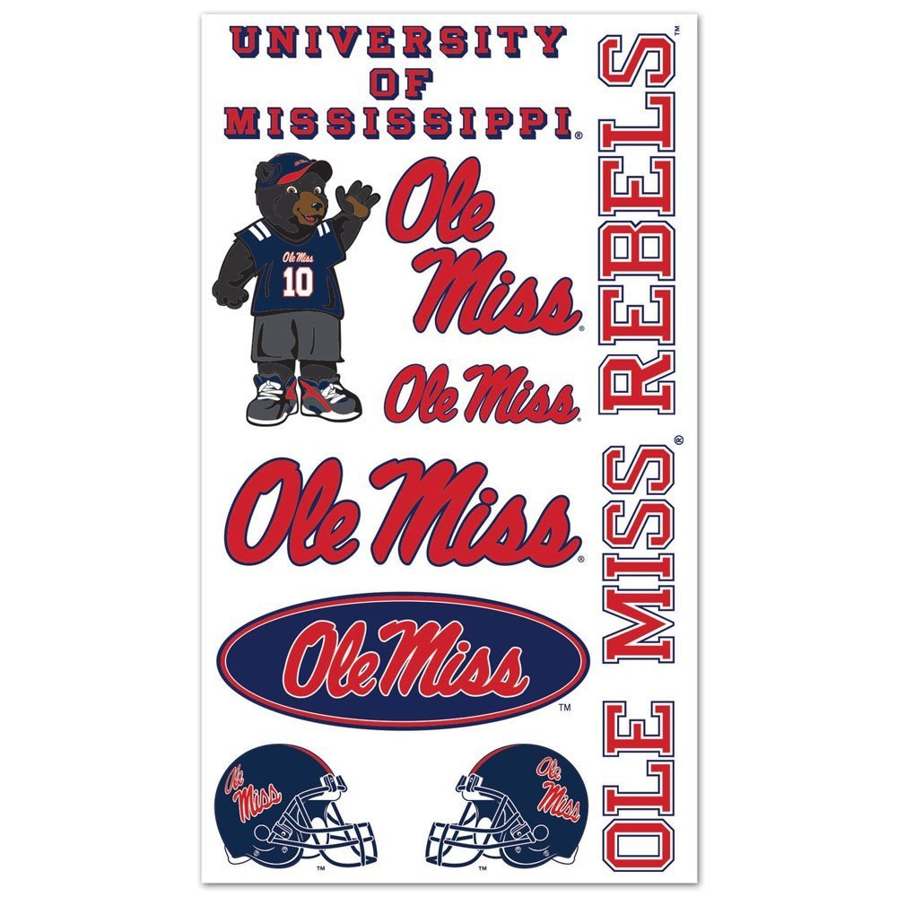 Mississippi "Ole Miss" Rebels Temporary Tattoos
