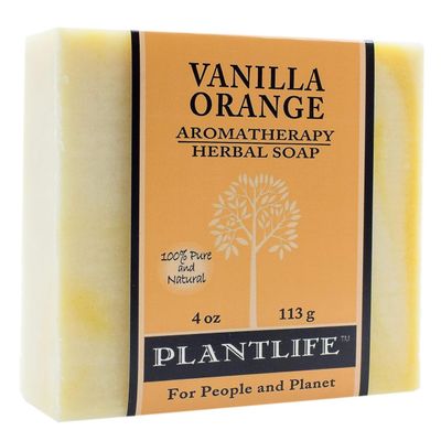Plantlife Vanilla Orange Bar Soap - Moisturizing and Soothing Soap for Your Skin - Hand Crafted Using Plant-Based Ingredients - Made in California 4oz Bar