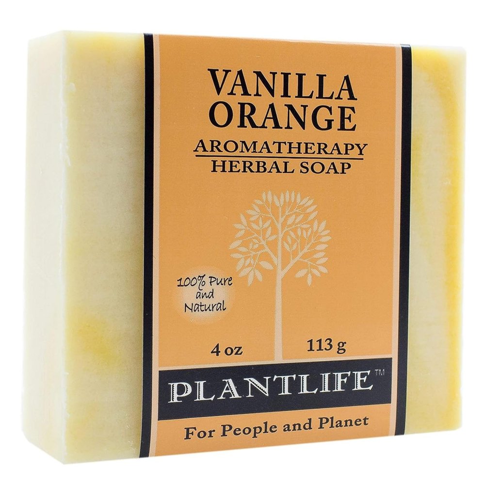 Plantlife Vanilla Orange Bar Soap - Moisturizing and Soothing Soap for Your Skin - Hand Crafted Using Plant-Based Ingredients - Made in California 4oz Bar
