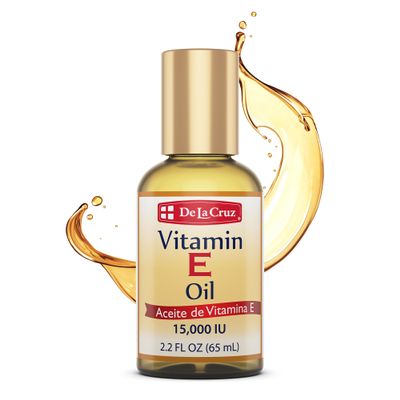 De La Cruz Vitamin E Oil for Skin, Hair, Face, Body and Nails, Vitamina E para la Piel, 15000 IU, 2.2 FL. OZ
