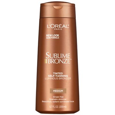 L'Oral Paris Sublime Bronze Luminous Bronzer Self-Tanning Lotion, 6.7 oz.