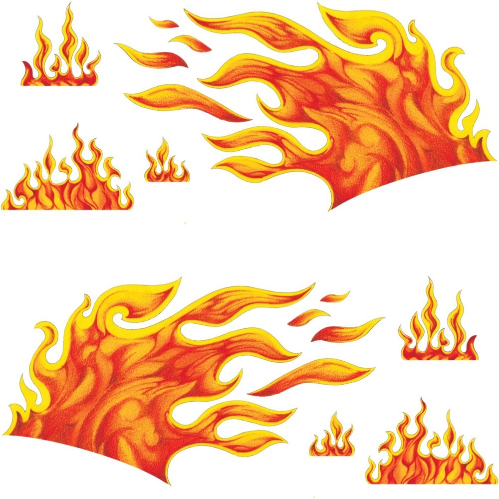 Car-Skin-Tattoo Flames, 500 x 170 mm