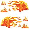 Car-Skin-Tattoo Flames, 500 x 170 mm view 1