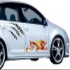 Car-Skin-Tattoo Flames, 500 x 170 mm view 3