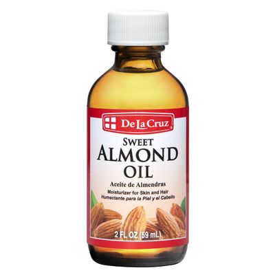 De La Cruz Sweet Almond Oil - Expeller Pressed Almond Oil for Skin and Hair 2 FL. OZ. (59 mL)