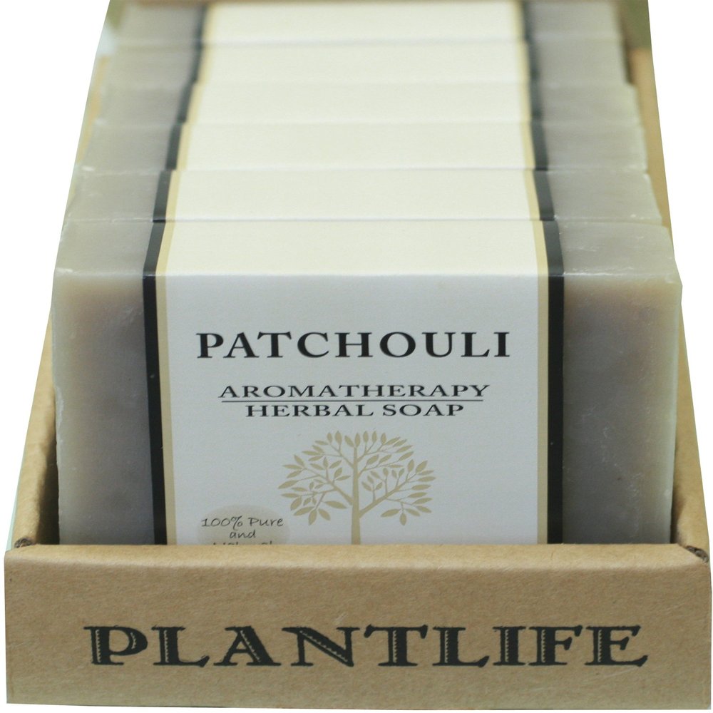 Plantlife Patchouli 6-pack Bar Soap - Moisturizing and Soothing Soap for Your Skin - Hand Crafted Using Plant-Based Ingredients - Made in California 4oz Bar