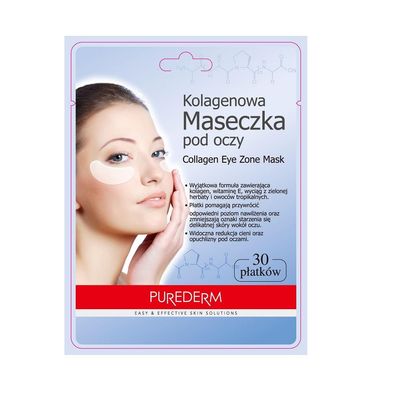 Purederm Anti aging collagen eye mask, disposable sheet type, 15 treatments