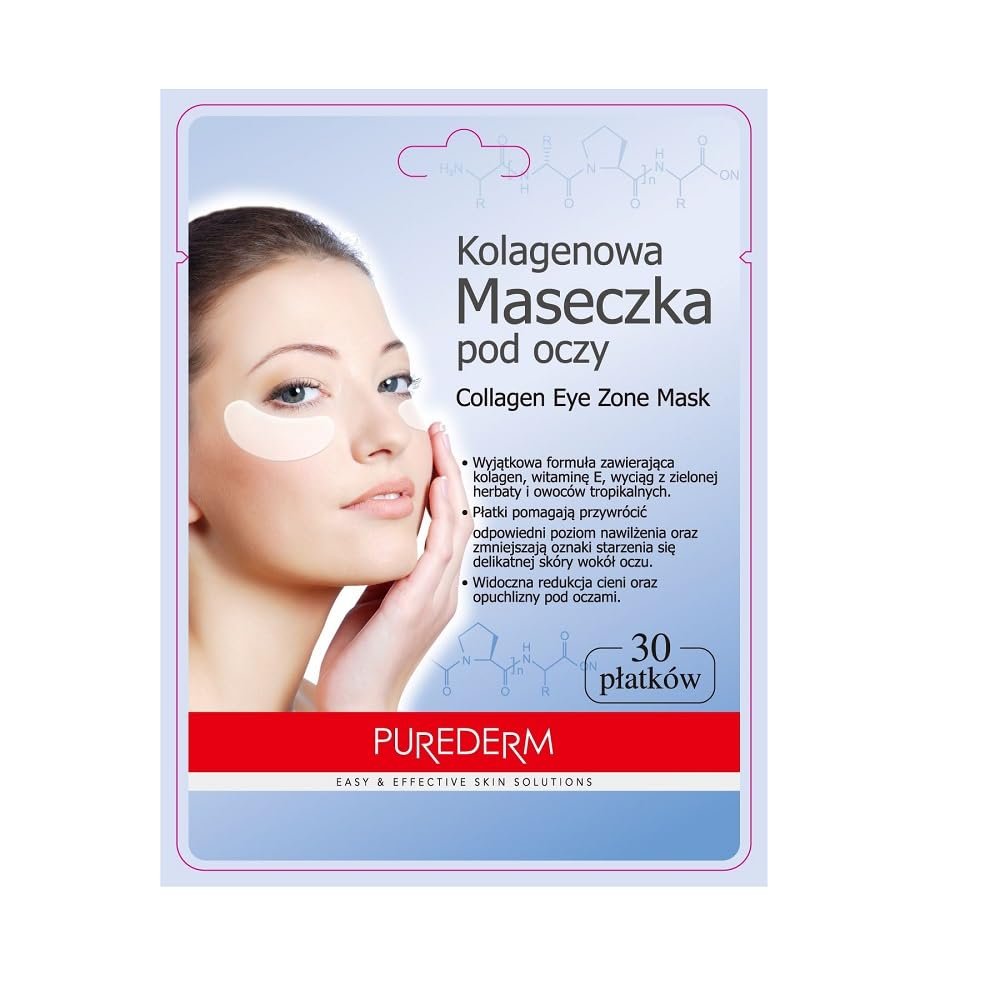 Purederm Anti aging collagen eye mask, disposable sheet type, 15 treatments