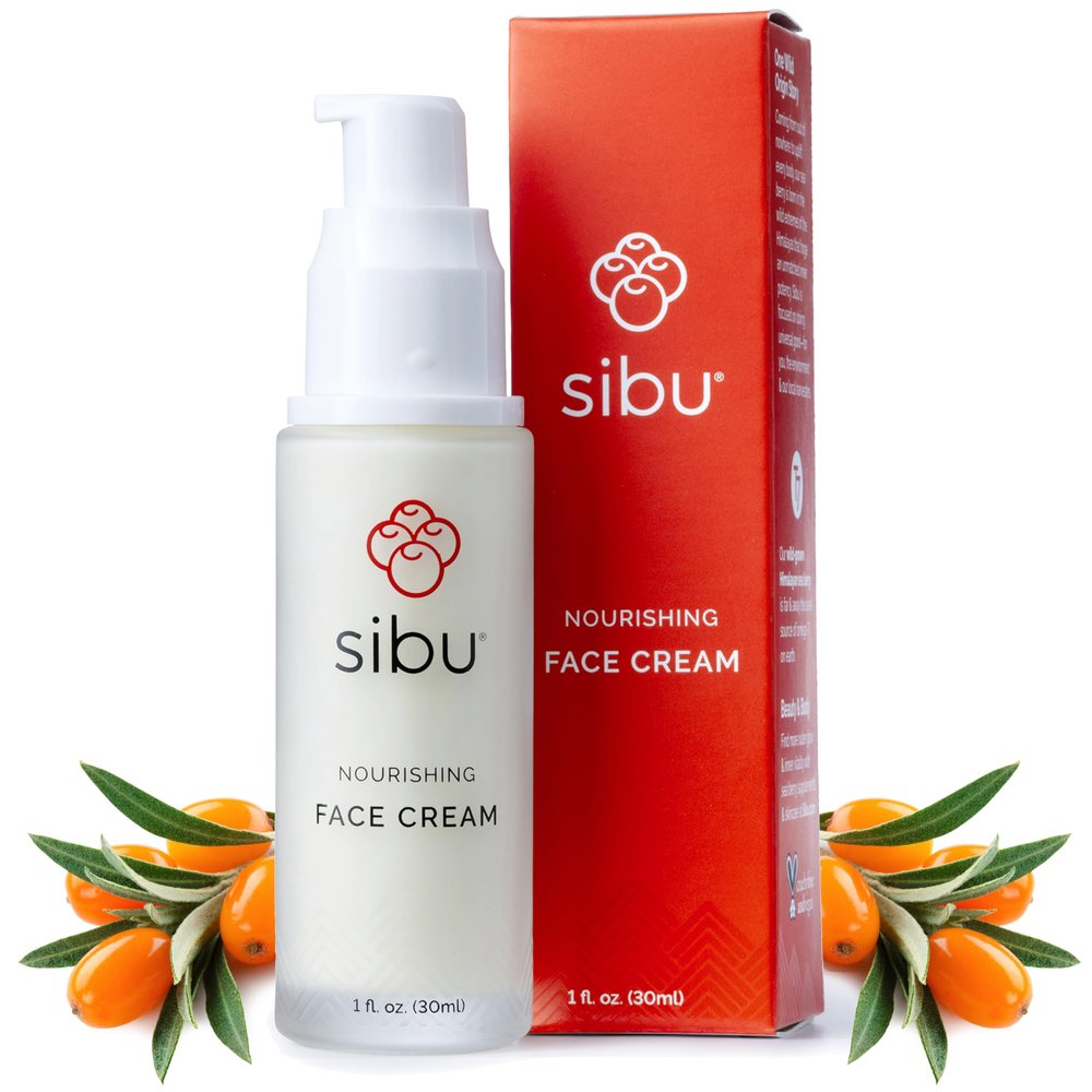 sibu Sea Buckthorn Nourishing Face Cream (1oz), Lightweight and Hydrating Face Cream Amazing for Sensitive Skin, Breakouts, & Irritation