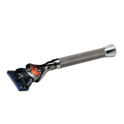 Frank Shaving Premium Chrome Manual Razor - Metal Handle Compatible with Fusion Blades - Professional Wet Shave