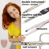 3 Swords Germany - brand quality 3 piece manicure pedicure grooming kit set for professional finger & toe nail care scissors tool genuine leather case in gift box, Made in Solingen Germany (02655) view 2