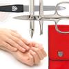 3 Swords Germany - brand quality 3 piece manicure pedicure grooming kit set for professional finger & toe nail care scissors tool genuine leather case in gift box, Made in Solingen Germany (02662) view 4