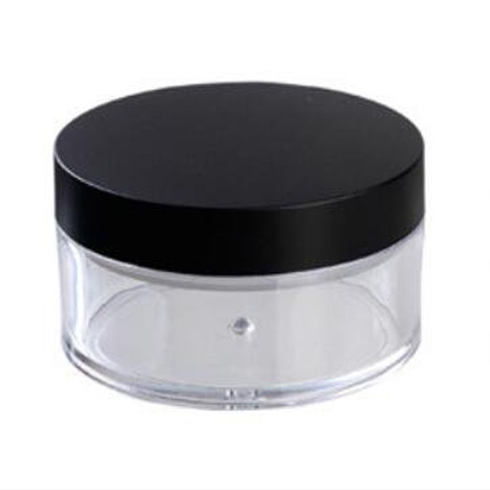 2Pcs 50ml Plastic Empty Powder Puff Case Face Powder Blusher Makeup Cosmetic Jars Containers Travel Kit