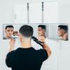 Self-Cut System LED 3 Way Mirror for Self Hair Cutting, Trifold Barber Mirror with Height Adjustable Hooks, 360 View, Includes Free Educational Mobile App (Heaven Lights) view 4