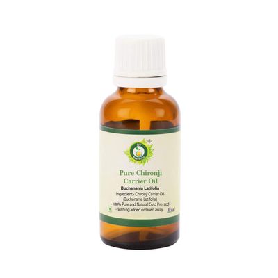 R V Essential Pure Chironji Carrier Oil 50ml (1.69oz)- Buchanania Latifolia (100% Pure and Natural Cold Pressed)