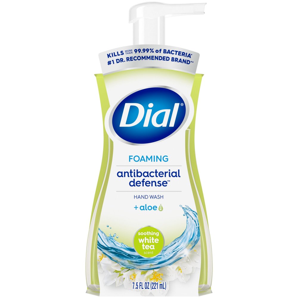 Dial Antibacterial Foaming Hand Wash, Soothing White Tea, 7.5 fl oz