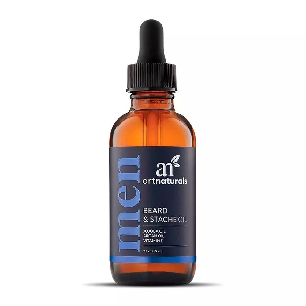 Artnaturals Beard Oil - Unscented Conditioner and Growth Oil - Vegan and Paraben Free with Argan, Vitamins E and Jojoba Oil for Men