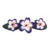 Hawaii Purple Plumeria Flower Poly Clay Barrette view 1