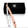 Cut Throat/Straight Razor for Men. Barber`s Sharp Knife Edge Single Blade Razor with Pink Handle and Alum Stick,Comes in a Designer Box view 3