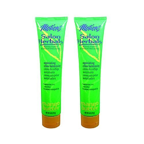 2-PACK MOTIONS Salon Herbals Mango Butter Replenishing Creme Hairdressing 6 oz.