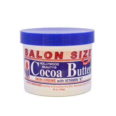Hollywood Beauty Cocoa Butter Skin Cream - 25 oz. - With Vitamin E - Enrich, Soothe, & Smooth Dry Skin