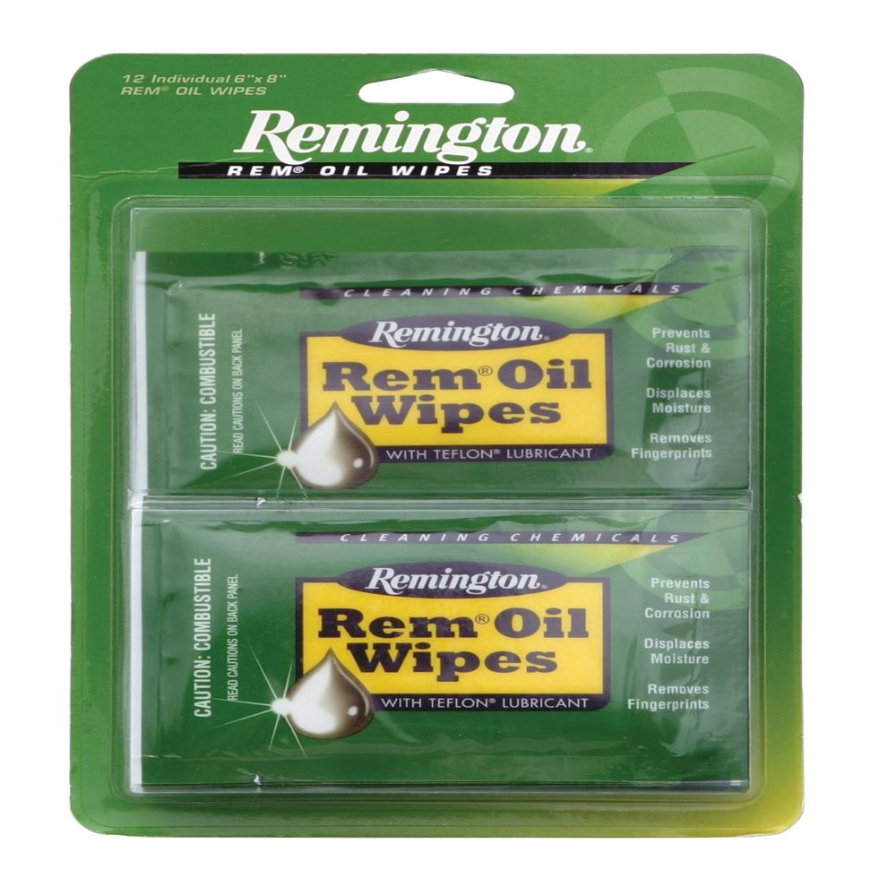 Remington Rem Oil Wipes, 12 Count (6 x 8-Inch)