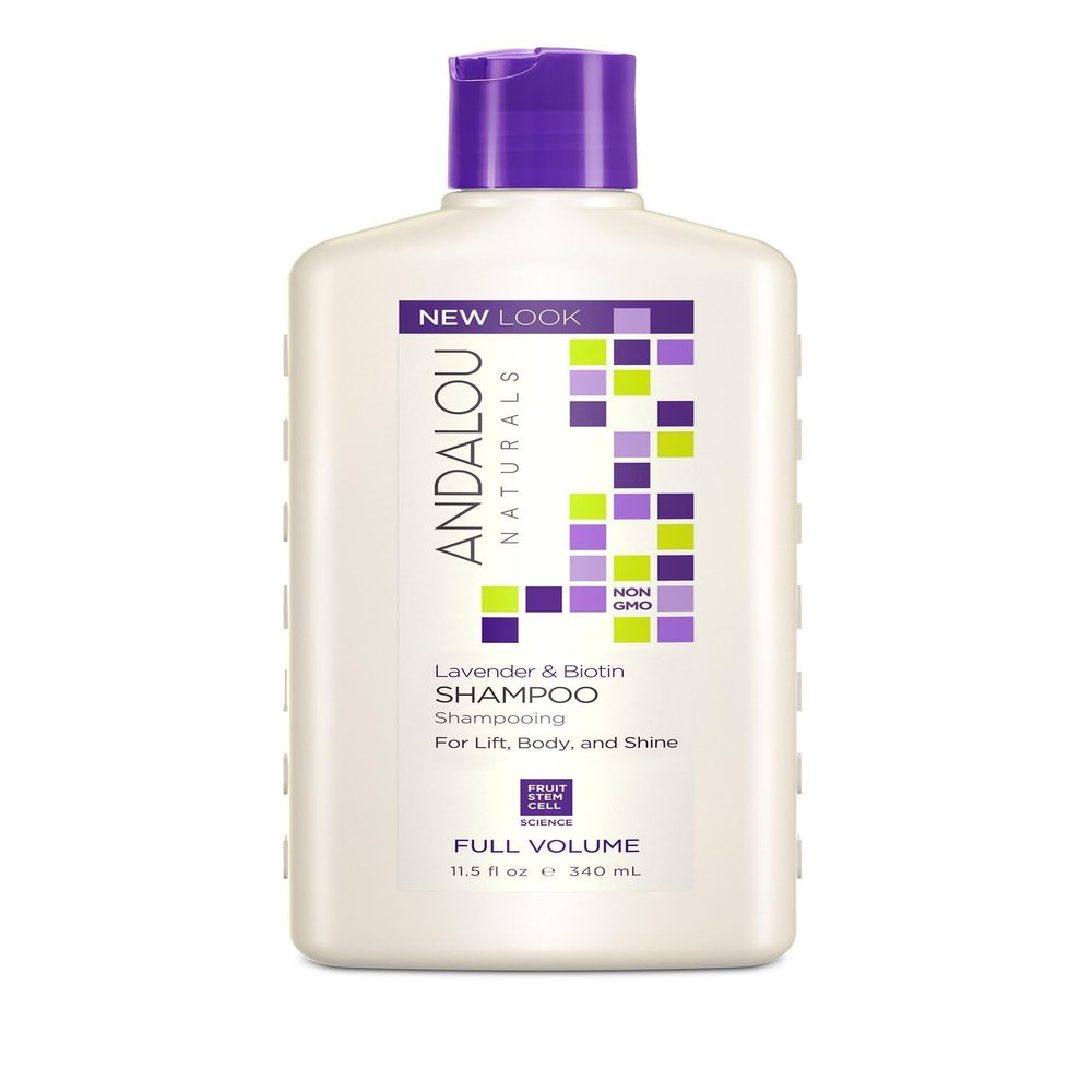 2 Packs of Andalou Naturals Full Volume Shampoo Lavender and Biotin - 11.5 Fl Oz
