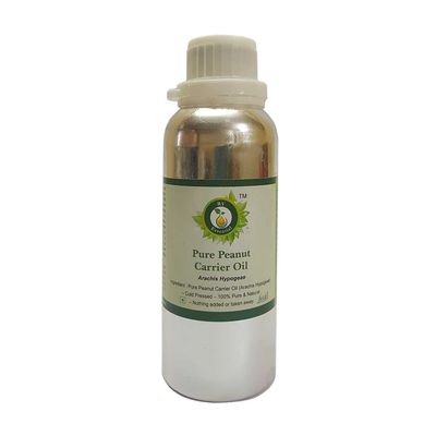 R V Essential Pure Peanut Carrier Oil 630ml (21oz)- Arachis Hypogeae (100% Pure and Natural Cold Pressed)