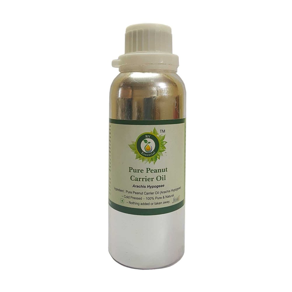 R V Essential Pure Peanut Carrier Oil 630ml (21oz)- Arachis Hypogeae (100% Pure and Natural Cold Pressed)