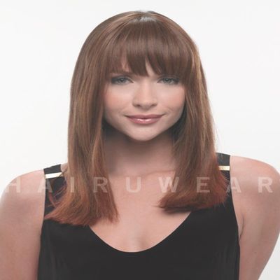 Clip in Bangs Color R6/30H CHOCOLATE COPPER - Hairdo Extensions 9.5" Length Heat Friendly Synthetic Hairpiece Add Bang Fringe