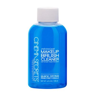 Cinema Secrets Original Blue Vanilla Makeup Brush Cleaner Solution - Professional Cleanser for Makeup Brushes - Quick-Drying, Rinse-Free Formula - Removes Stubborn Waterproof Make Up (4 fl oz)