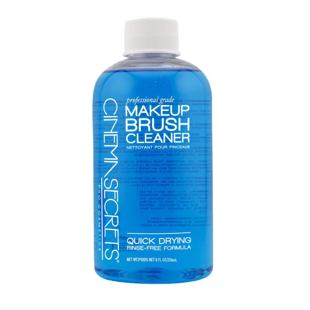 Cinema Secrets Original Blue Vanilla Makeup Brush Cleaner Solution - Professional Cleanser for Makeup Brushes - Quick-Drying, Rinse-Free Formula - Removes Stubborn Waterproof Make Up (8 fl oz)