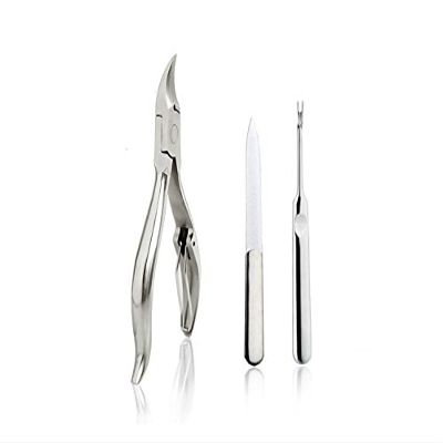 Goege Goege Toenail nail clipper Manicure Set Stainless Steel Personal Manicure & Pedicure Travel & Grooming Kit For Thick and Ingrown Toenails