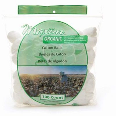 Maxim Hygiene Products Organic Cotton Balls, Jumbo Size 100 ea (Pack of 8)