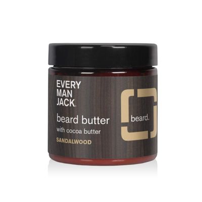 Every Man Jack Sandalwood Beardbutter with Cocoa Butter and Shea Butter, 4 oz, Softens and Styles