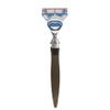 eShave 5-blades razor smoke for men with long ergonomic handle and pivoting head, lubricating strip and precision trimmer- blade fit the most famous commercial multi blade cartridge. view 1
