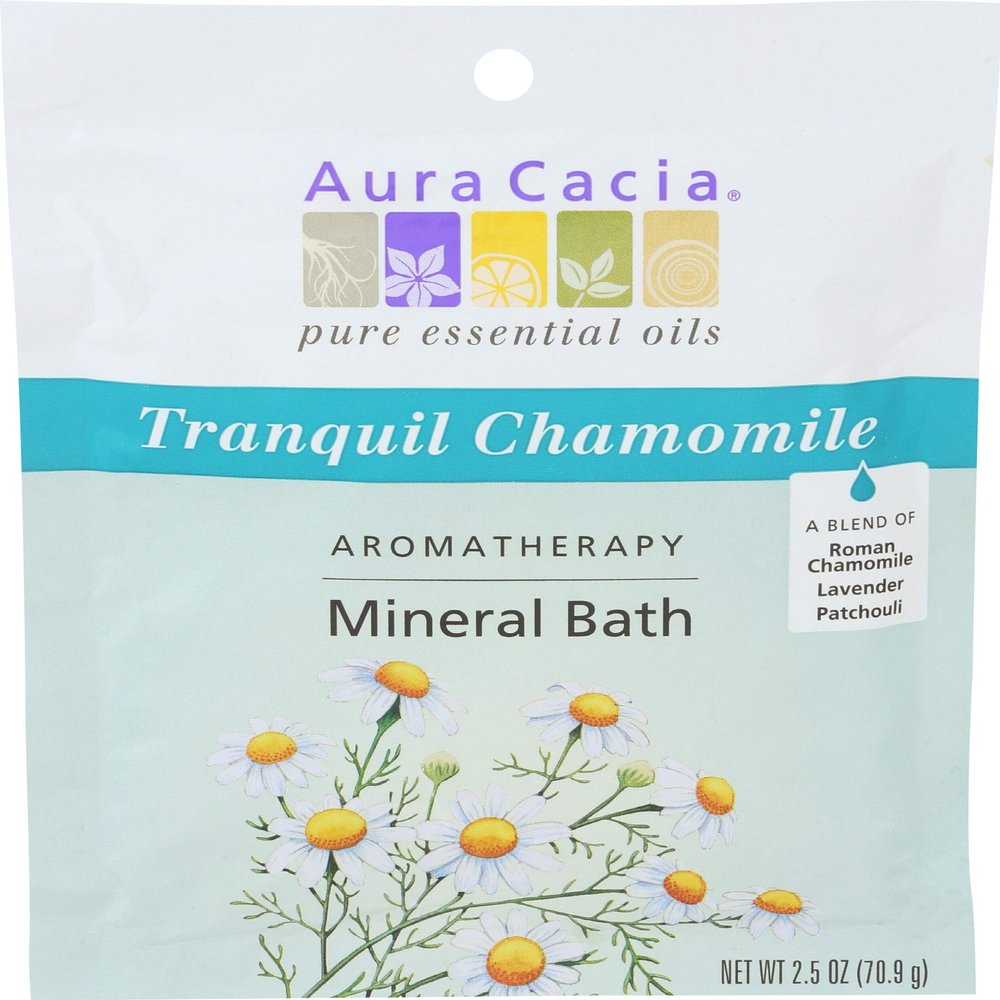 Aura Cacia, Mineral Bath Tranquil Chamomile, 2.5 Ounce