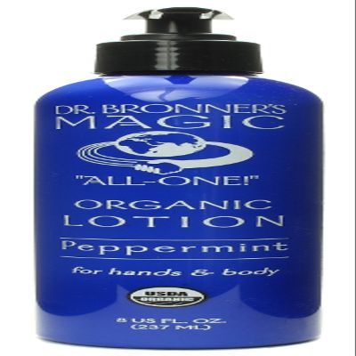 Dr Bronners Peppermint Organic Lotion, 8 Ounce -- 6 per case.