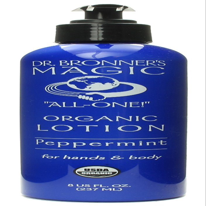 Dr Bronners Peppermint Organic Lotion, 8 Ounce -- 6 per case.