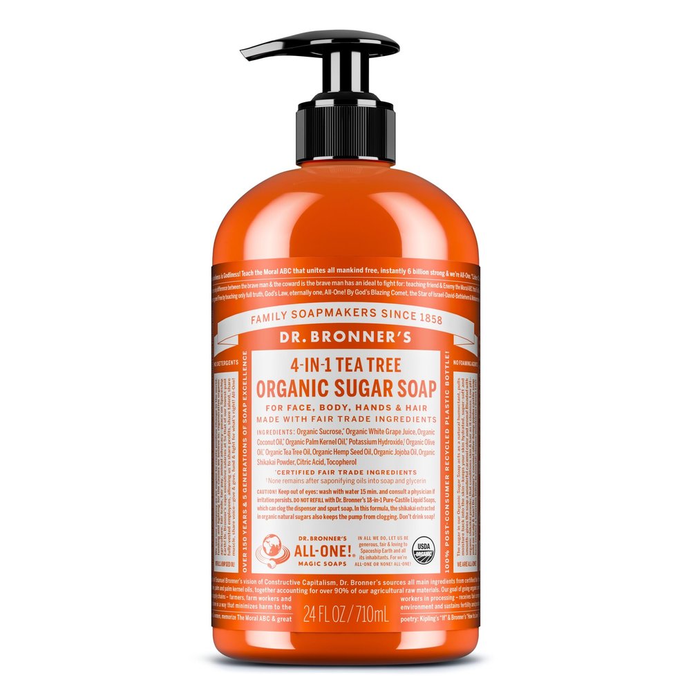 Dr. Bronners 24 Ounce Organic Shikakai Soap - Spearmint Peppermint