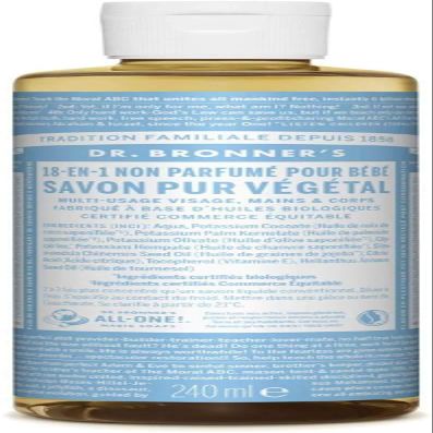 Dr. Bronner's Magic Soaps: Liquid Castile Soap, Baby Mild 8 oz (6 pack)