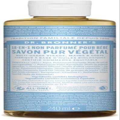 Dr. Bronner's Magic Soaps: Liquid Castile Soap, Baby Mild 8 oz (6 pack)