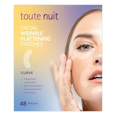 Toute Nuit Wrinkle Patches Curve Face Tape for Forehead, Eyes & Lips Hypoallergenic Anti Wrinkle Patches 48 Count, Made in USA