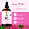 SVA ORGANICS Rose Water 4oz (118 ml) Refreshing Rose Water Spray for Skin Care, Skin Hydration, Bath, Soaps, Haircare & Aromatherapy view 2