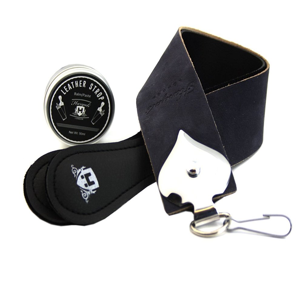 Professional Genuine Leather Strop with 10ml Paste. Perfect for Sharping All Kind of Razor & Scissors