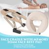 NRG Chi Portable Massage Table Package Vanilla Cream - Folding Massage Bed Lightweight Massage Table - Professional Massage Table spa Bed, Face Cradle, Double Wheel Knobs & Carrying Case view 4