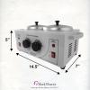 Double Portable Wax Pot Warmer view 3