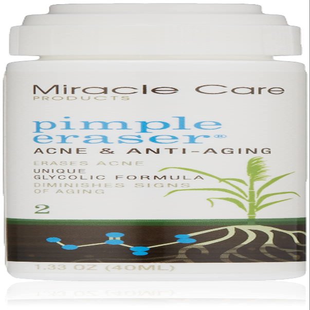 Pimple Erase Acne & Anti Aging Glycolic - Best Miracle Care Glycolic Skincare, No Chemicals or Drugs
