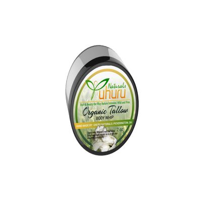 Uhuru Naturals Organic Beef Tallow Body Whip - Multipurpose Balm - Contains Vitamins and Nutrients Moisturizes and Nourishes Skin Relieves Dryness for All Skin Types